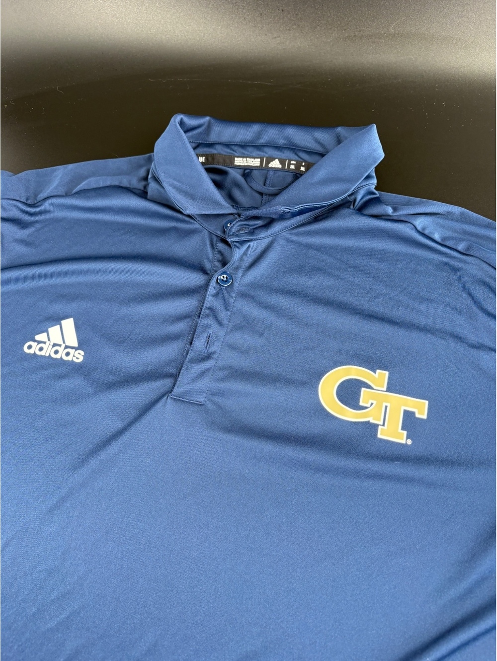 Adidas Georgia Tech Primeblue Golf Polo Men's 2XL Navy GT Logo